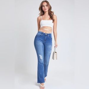YMI Women's Essential High Rise Flare Jeans - Regular Inseam sz 5